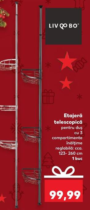 Kaufland Etajeră telescopică pentru duş cu 3 Ofertă