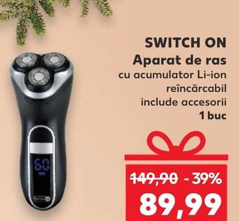 Kaufland SWITCH ON Aparat de ras cu acumulator Li-ion reîncărcabil include accesorii 1 buc Ofertă
