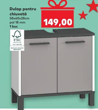 Kaufland Dulap pentru chiuvetă 58x60x28cm pal 18 mm 1 buc Ofertă