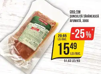 Mega Image CRIS-TIM ŞUNCULIȚĂ ȚĂRĂNEASCĂ AFUMATĂ, 300G Ofertă