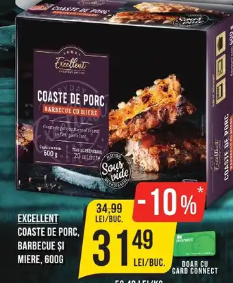 Mega Image EXCELLENT COASTE DE PORC, BARBECUE ŞI MIERE, 600G Ofertă