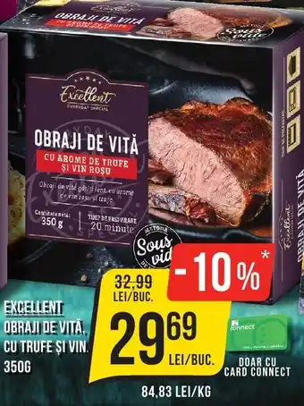 Mega Image EXCELLENT OBRAJI DE VITA,, CU TRUFE ȘI VIN 350G Ofertă