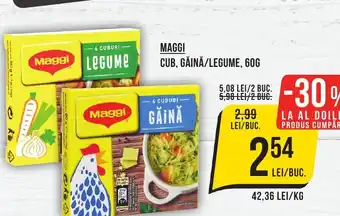 Mega Image MAGGI CUB, GĂINĂ/LEGUME, 60G Ofertă