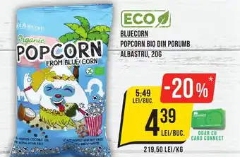 Mega Image BLUECORN POPCORN BIO DIN PORUMB ALBASTRU, 20G Ofertă