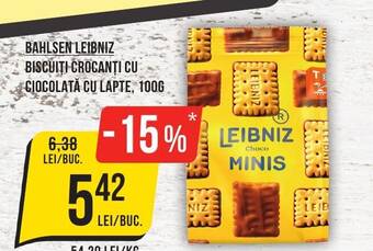 Mega Image BAHLSEN LEIBNIZ BISCUITI CROCANȚI CU CIOCOLATĂ CU LAPTE, 100G Ofertă