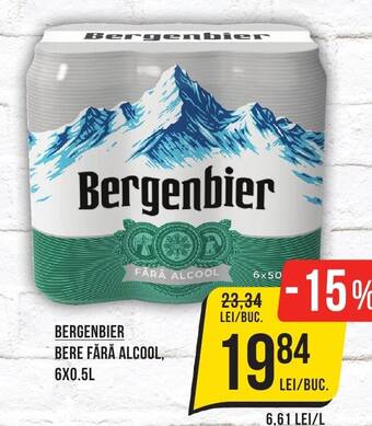 Mega Image BERGENBIER BERE FĂRĂ ALCOOL, Ofertă