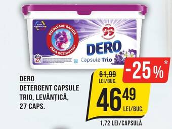 Mega Image DERO DETERGENT CAPSULE TRIO, LEVĂNŢICĂ, Ofertă