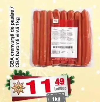 CBA CBA crenvurşti de pasăre / CBA baromfi virsli 1kg Ofertă