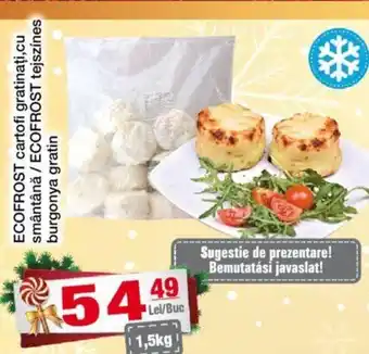 CBA ECOFROST cartofi gratinați,cu smântână / ECOFROST tejszínes burgonya gratin Ofertă