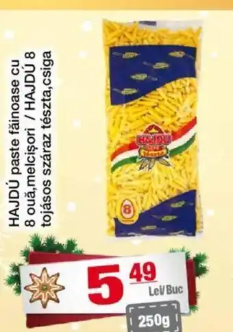 CBA HAJDÚ paste făinoase cu 8 ouă,melcişori / HAJDÚ 8 tojásos száraz tészta,csiga Ofertă