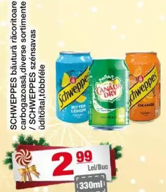 CBA SCHWEPPES băutură răcoritoare carbogazoasă, diverse sortimente / SCHWEPPES szénsavas üdítőital,többféle Ofertă