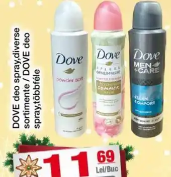 CBA DOVE deo spray,diverse sortimente / DOVE deo spray,többféle Ofertă