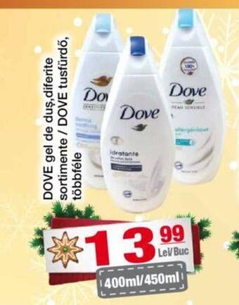 CBA DOVE gel de duş, diferite sortimente / DOVE tusfürdő, többféle Ofertă