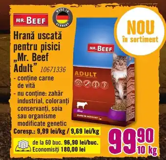 Hrană uscată pentru pisici ,,Mr. Beef