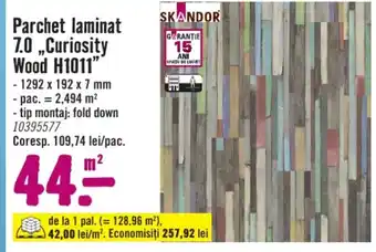 Parchet laminat 7.0 ,,Curiosity Wood H1011"