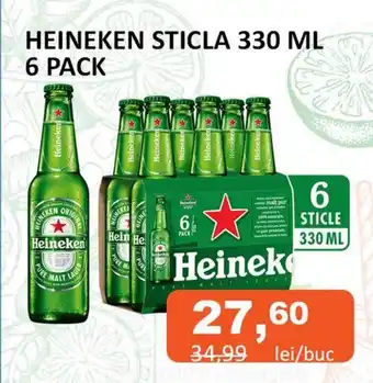Unicarm HEINEKEN STICLA 330 ML 6 PACK Ofertă