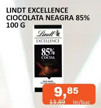 LINDT EXCELLENCE CIOCOLATA NEAGRA 85% 100 G