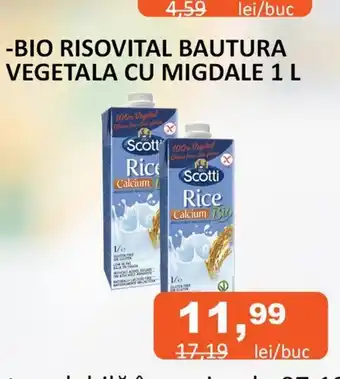 -BIO RISOVITAL BAUTURA VEGETALA CU MIGDALE 1 L
