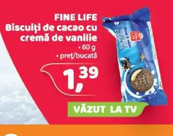 La Doi Pasi FINE LIFE Biscuiţi de cacao cu cremă de vanilie Ofertă