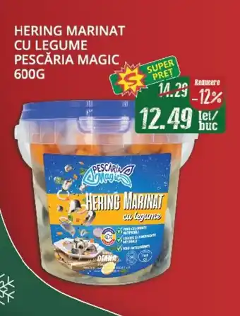 Diana Supermarket HERING MARINAT CU LEGUME PESCĂRIA MAGIC 600G Ofertă