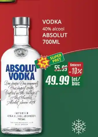 Diana Supermarket VODKA 40% alcool ABSOLUT Ofertă