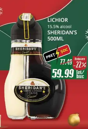 LICHIOR 15.5% alcool SHERIDAN'S 500ML