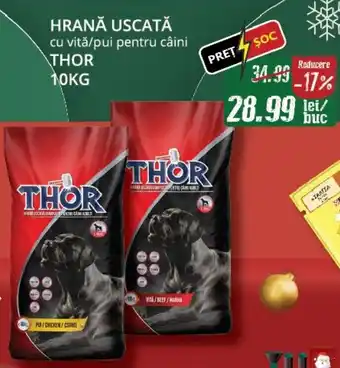 Diana Supermarket HRANĂ USCATĂ cu vită/pui pentru câini THOR Ofertă