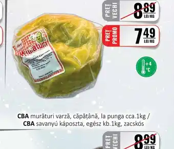 CBA CBA murături varză, căpățână, la punga cca.1kg Ofertă