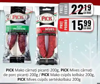 CBA PICK Mako cârnați picanți 200g, PICK Míves cârnaţi Ofertă