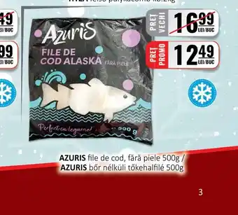 AZURIS file de cod, fără piele 500g