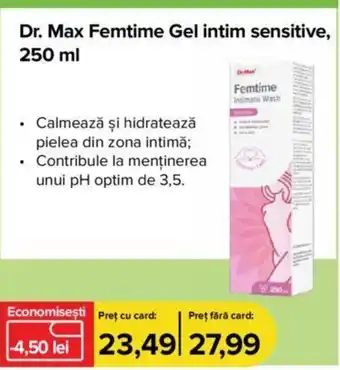 Dr.Max Dr. Max Femtime Gel intim sensitive, 250 ml Ofertă