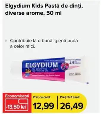 Elgydium Kids Pastă de dinți, diverse arome, 50 ml