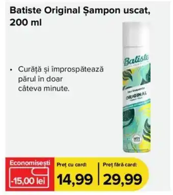 Batiste Original Şampon uscat, 200 ml