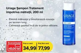 Uriage Şampon Tratament împotriva mătreții, 200 ml