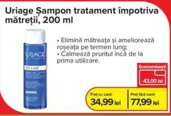 Dr.Max Uriage Şampon tratament împotriva mătreții, 200 ml Ofertă
