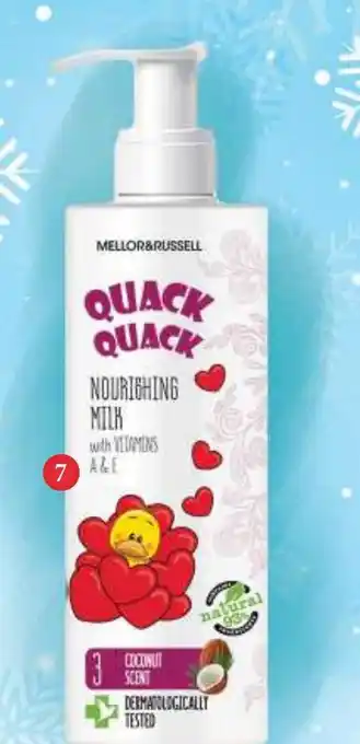 LAPTE HRĂNITOR PENTRU CORP CU VITAMINELE A ȘI E QUACK QUACK 3 + ANI