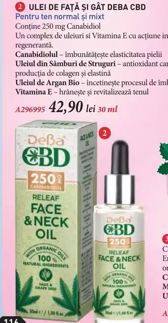Infinity ULEI DE FAȚĂ ȘI GÂT DEBA CBD Ofertă