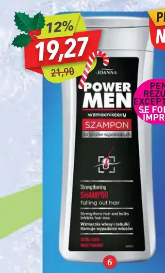 SAMPON FORTIFIANT ÎMPOTRIVA CĂDERII PĂRULUI POWER MEN