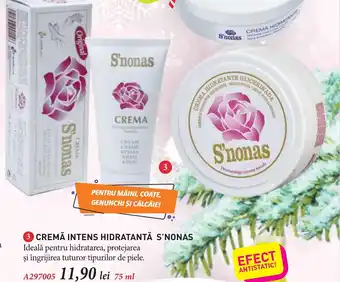 CREMĂ INTENS HIDRATANTĂ S'NONAS