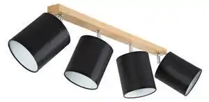Spot de perete aprillia 4xe27/25w/230v negru stejar spot-light 56746474