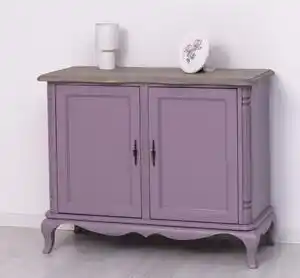 Favi Comoda cu 2 usi chic, blat stejar cu finisaj dublu color Ofertă