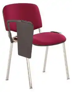 Scaun vizitator iso chrome cu masuta, bordo stofa cagliari