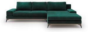 Favi Colțar extensibil cu tapițerie de catifea și șezlong pe partea dreaptă windsor & co sofas astre, verde smarald Ofertă