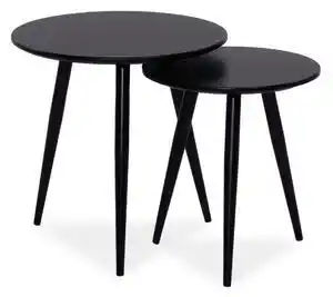 Mese living negre cleo, metal, 50x50