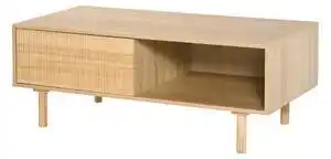 Favi Homcom masa de sufragerie pentru cafea, stil nordic, cu usa si compartiment deschis, culoare lemn, 110x50x41.5cm Ofertă