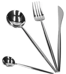 Set tacamuri 24 piese stil portughez otel inoxidabil culoare argintiu