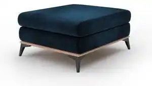 Puf cu tapițerie de catifea windsor & co sofas astre, albastru