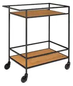 Favi Cărucior de bar cu plăci în decor de stejar casa nordic vita Ofertă