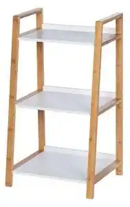 Raft de baie din bambus cu 3 rafturi wenko finja
