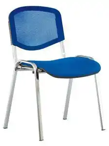 Scaun vizitator iso net chrome, safir stofa cagliari